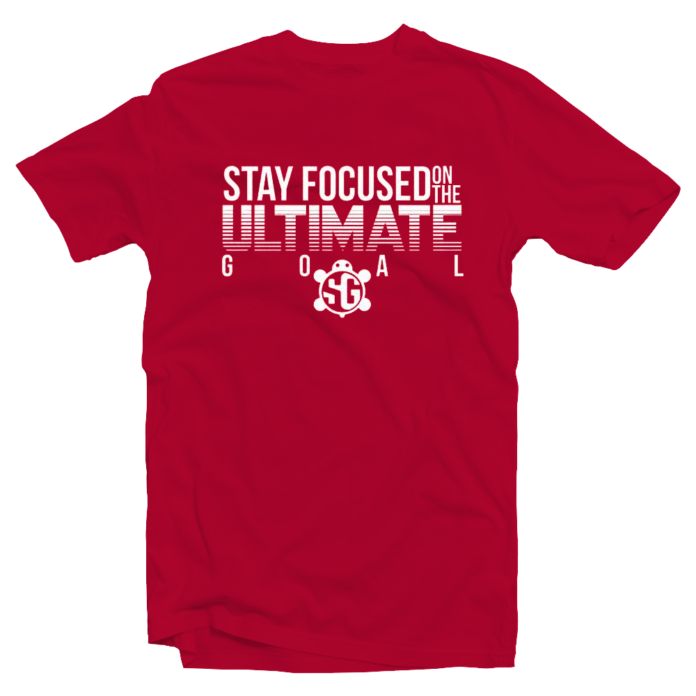 SlowGrind™️ Focused On The Ultimate Goal Tee (Red/ White)